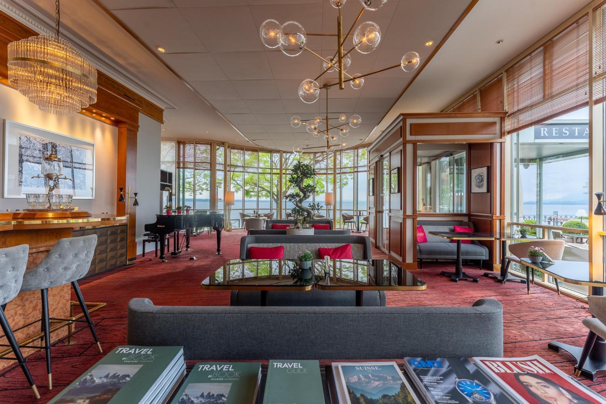 Beau Rivage Hotel Neuchâtel Dış mekan fotoğraf The lounge at the airport